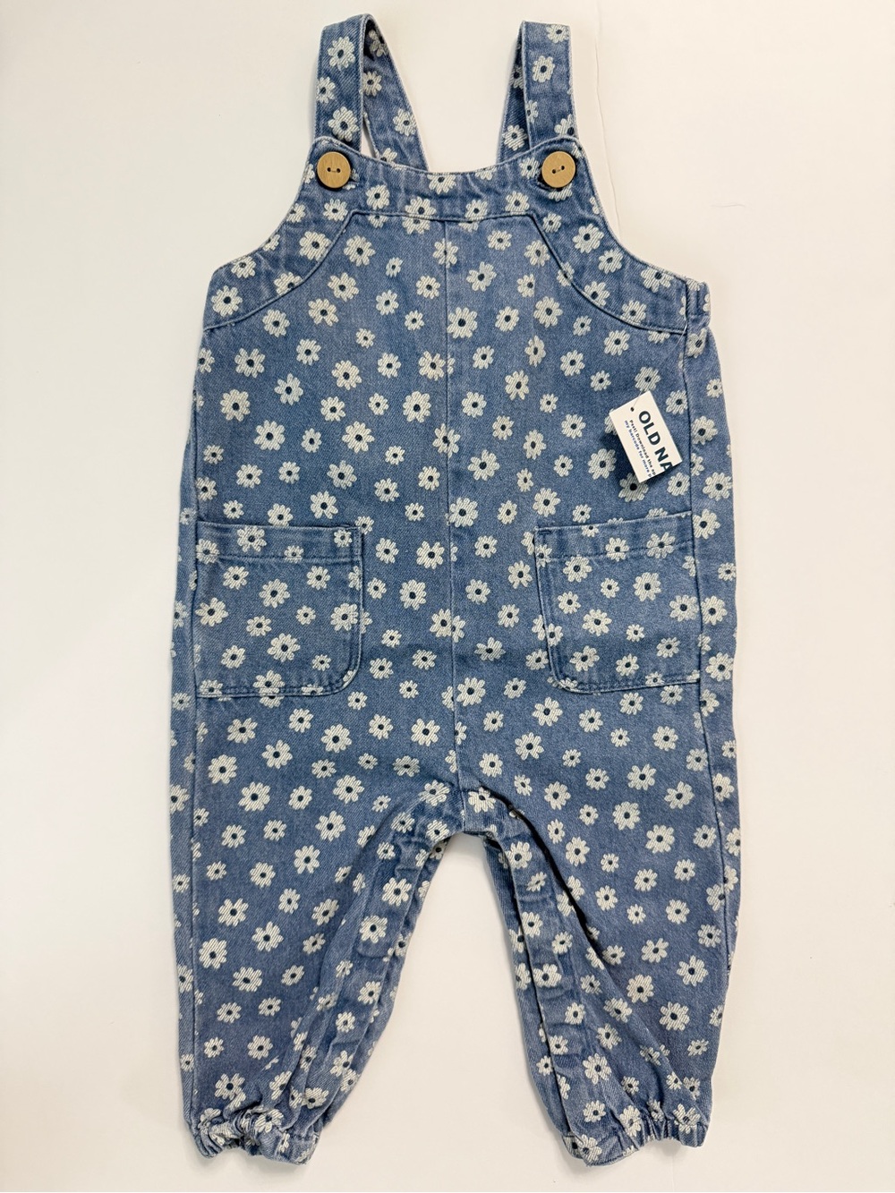 Old Navy Printed Chambray Overalls for Baby NWT Size 6-12 Months